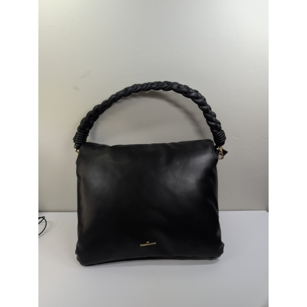 Roberta Rossi Black Leather Puffer Purse/Handbag‎